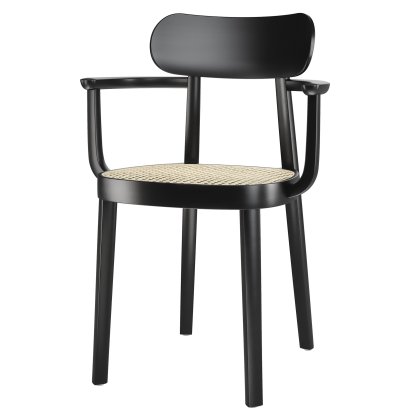 118 F Chair, Black stained beech