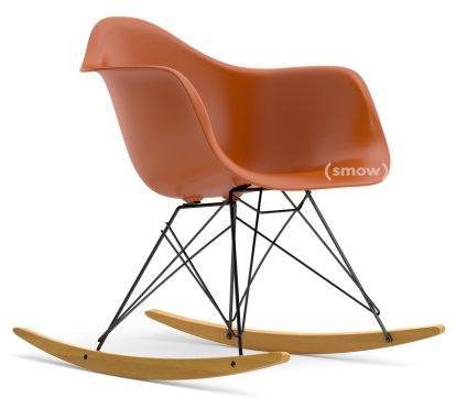 Eames Plastic Armchair RE RAR, Rusty orange, Coated basic dark, Yellowish maple