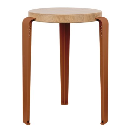 Lou Stool, Solid Wood, Solid oak, TipToe x HEJU - Cinnamon brown