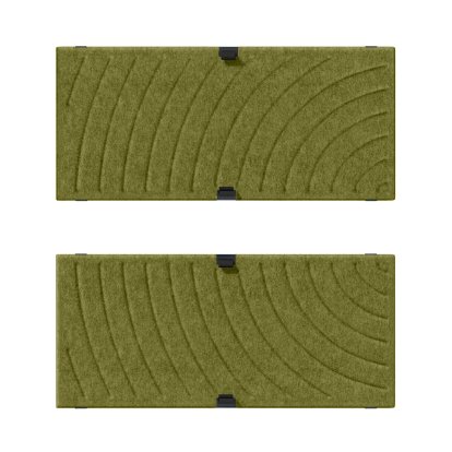 USM Soft Panel Mono for USM Haller Shelves, 75 cm x 35 cm, Green, Curves