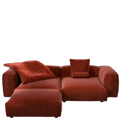 Vetsak Sofa Set 3, Suave - Saffron, With cushions