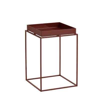 Tray Tables, H 40/44 x B 30 x T 30 cm, Chocolate - High gloss