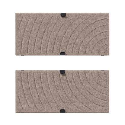 USM Soft Panel Mono for USM Haller Shelves, 75 cm x 35 cm, Taupe, Curves