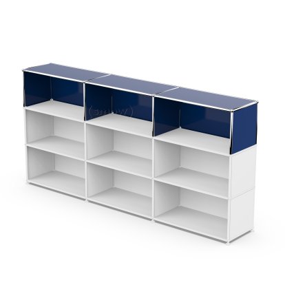 USM Haller Extension Kit Vertical 3, Steel blue RAL 5011, 35 cm