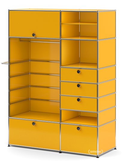 USM Haller Wardrobe Model II, Golden yellow RAL 1004