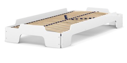 Rolf Heide Stacking Bed Comfort, 90 x 200, White lacquered, Solid wood frame