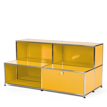 USM Haller Kids Sideboard M with stairs, Golden yellow RAL 1004