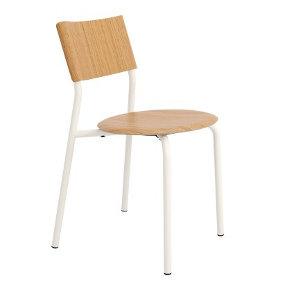 SSD Chair, Metal/Wood, Oak, Cream white