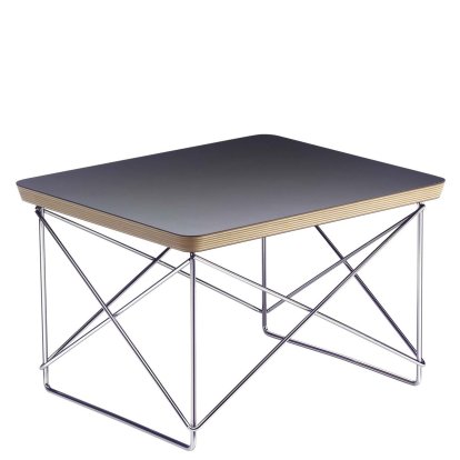 LTR Occasional Table, HPL, black, Polished chrome