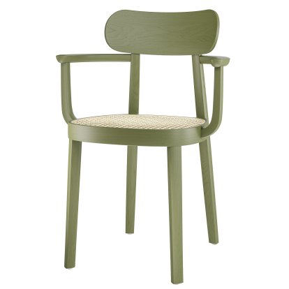 118 F Chair, Olive green stained beech