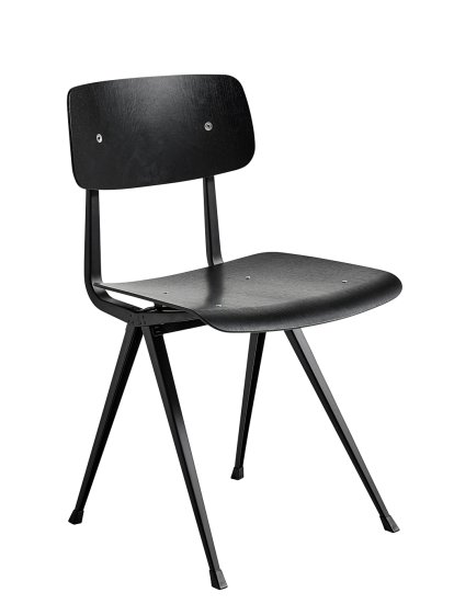Details Hay Result Chair Result Chair, Black lacquered oak, Steel black powder-coated