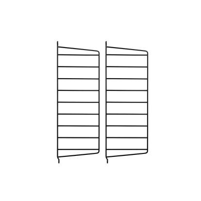 String System Wall Panel, Set of 2, 50 x 20 cm, Black