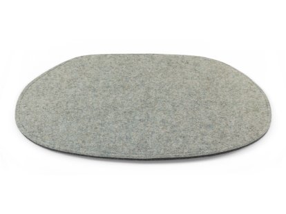 Seat Pad for Eames Side Chairs, With upholstery, Light grey melange
