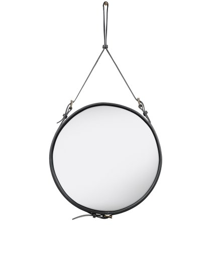 Adnet Circulaire Wall Mirror, Ø 58 cm, Black