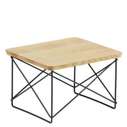 LTR Occasional Table, Natural oak solid, oiled, Powder-coated basic dark