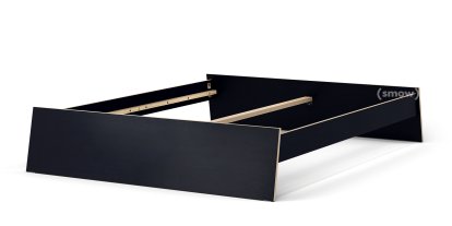 Stockholm Bed, 160 x 200 cm, Black-brown, Without headboard, Without slatted frame