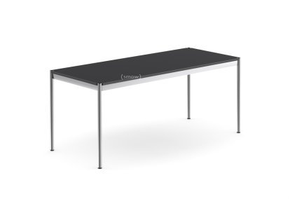 USM Haller Table, 175 x 75 cm, Linoleum, Nero