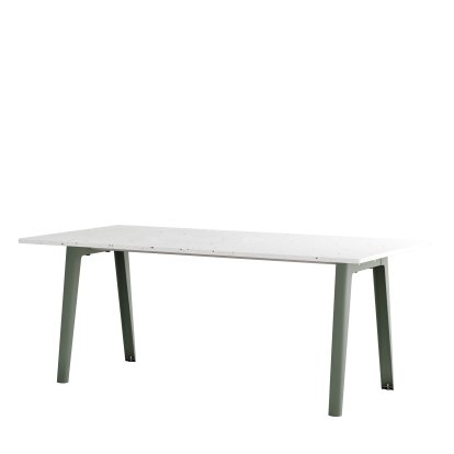 New Modern Dining Table Rectangular, Metal/Recycled Plastic