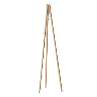 Kiila Coat Stand, Ash clear lacquer, White