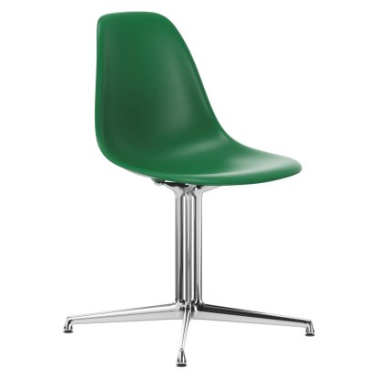 Eames Plastic Side Chair DSL, Emerald, Without upholstery, Without upholstery, Aluminium polished