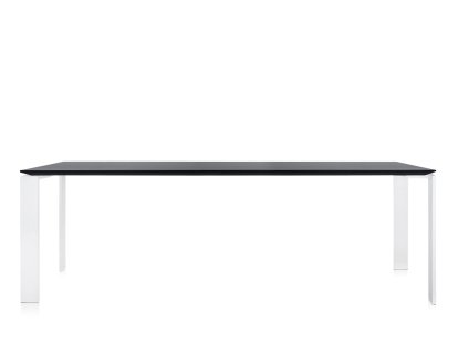 Four, L 223 x W 79 cm, Soft Touch black, Lacquered white