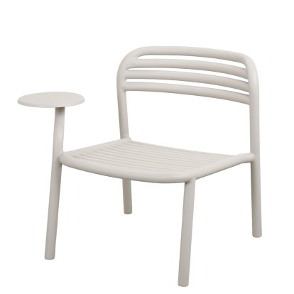 Bliss Lounge Chair with Side Table, Sand, Without seat cushion