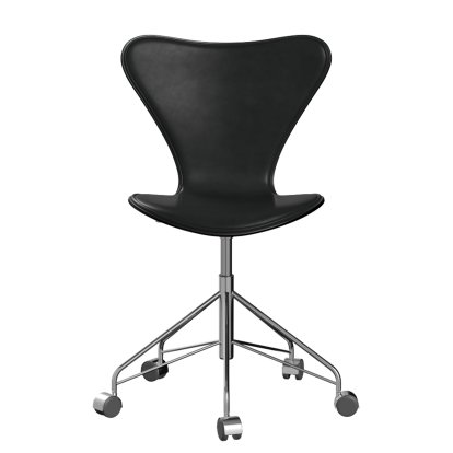 Series 7 Swivel Chair 3117 / 3217 Front Upholstery, Without armrests, Coloured ash, Black, Black, Chrome
