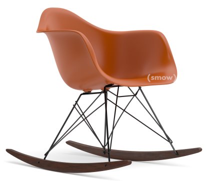 Eames Plastic Armchair RE RAR, Rusty orange, Coated basic dark, Dark maple