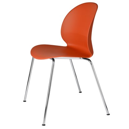 N02 Chair, Dark orange, Chrome