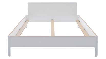 Nait Double Bed, 160 x 200, With headboard, CPL white