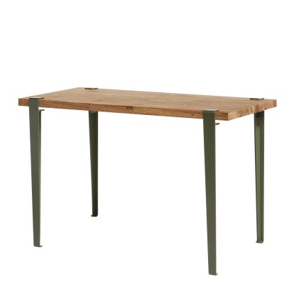 Tiptoe Dining Table Lobo, Reclaimed oak, Rosemary green