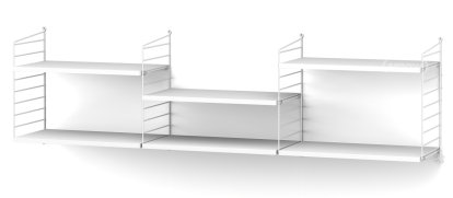 String System Shelf L, 30 cm, White, White lacquered