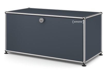 USM Haller Lowboard M, with 1 Drop-down Door, Anthracite RAL 7016