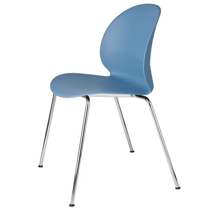 N02 Chair, Light blue, Chrome