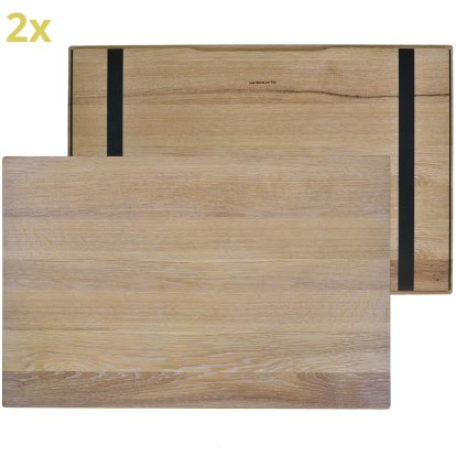 Wooden Overlay for USM Haller Shelves, Size L, 75 cm x 50 cm, Oak, white oiled