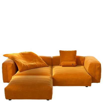 Vetsak Sofa Set 3, Suave - Orange, With cushions