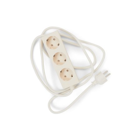 Power Bar / Power Beam Socket Strip, 3 sockets, Pearl, 5 m