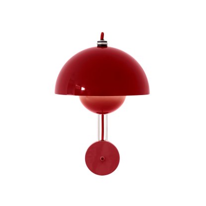 Flowerpot VP8 Wall Lamp, Vermilion red
