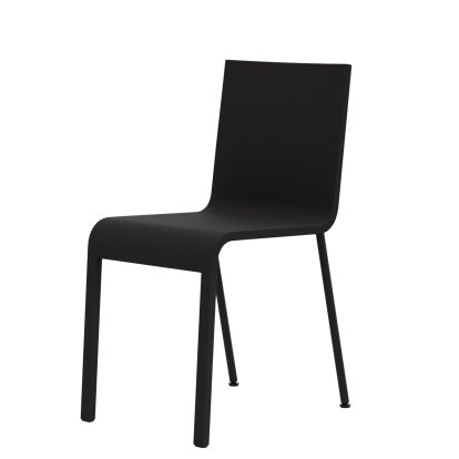 .03 Chair, Non-stackable, Base powder-coated black, Without armrests, Basic dark