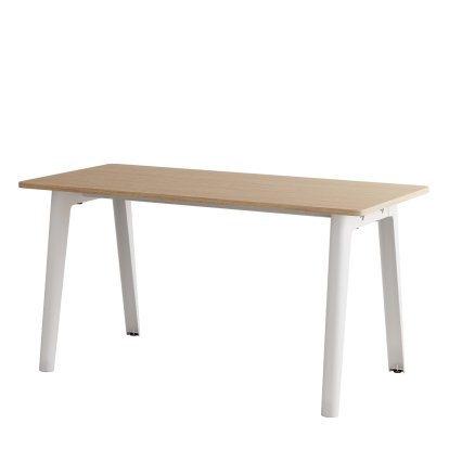New Modern Desk, Metal/wood, 150 x 70 cm, Without storage module, Cloudy white