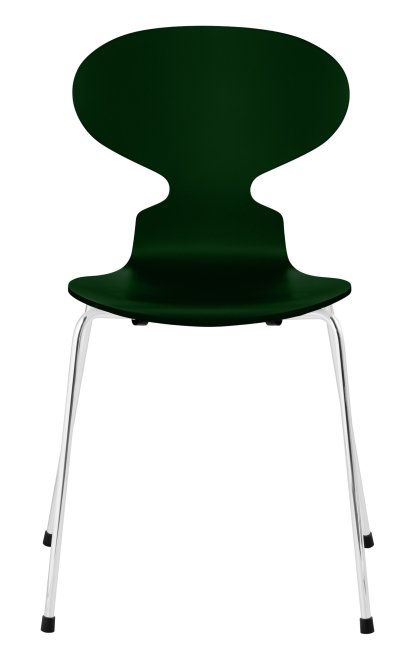 Ant Chair 3101 New Colours, Lacquer, Evergreen, Chrome