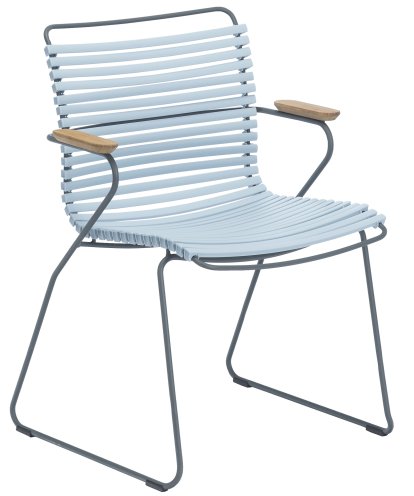 Click Chair, With armrests, Dusty light blue