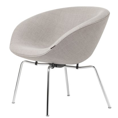 Pot Lounge Chair, Chrome, Capture, Capture 4101 - Light grey