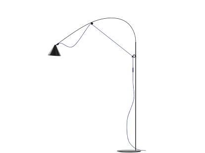 Ayno L Floor Lamp, Black, Ultramarine, 3000 K