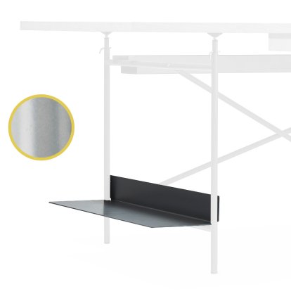 CPU Holder for Eiermann Frames, For Eiermann 1 & 2 Table Frame 78 cm, Silver