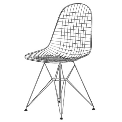Wire Chair DKR , Polished chrome, Without upholstery, Without coshion cover