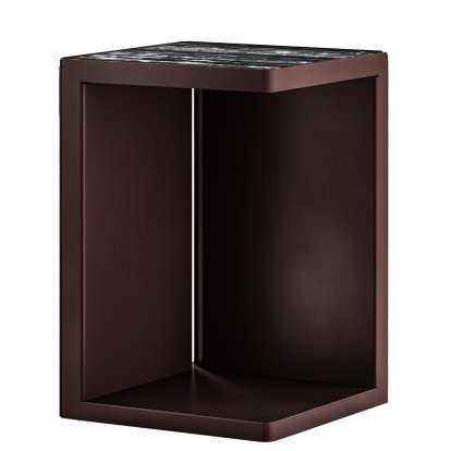 Ambito Side Table, Amaranth, Portoro silver marble