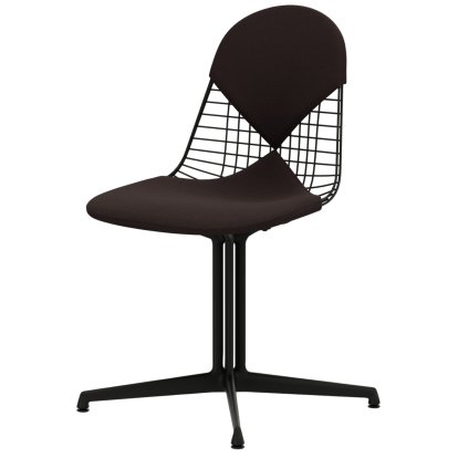 Wire Chair DKL, Coated basic dark, Seat and backrest cushion (Bikini), Marron / moor brown