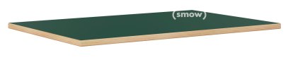 Table Top for Eiermann Table Frames, Linoleum conifer green (Forbo 4174) with oak edge, 120 x 80 cm