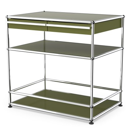 USM Haller bar sideboard with drawers, Olive green RAL 6003